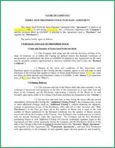 Stock Purchase Agreement Template California