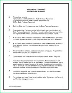 Stock Purchase Agreement Template Free