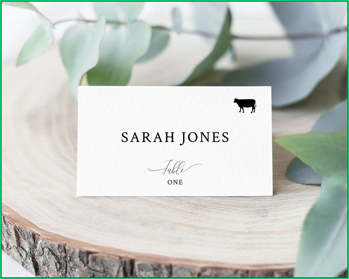 Table Seating Card Template