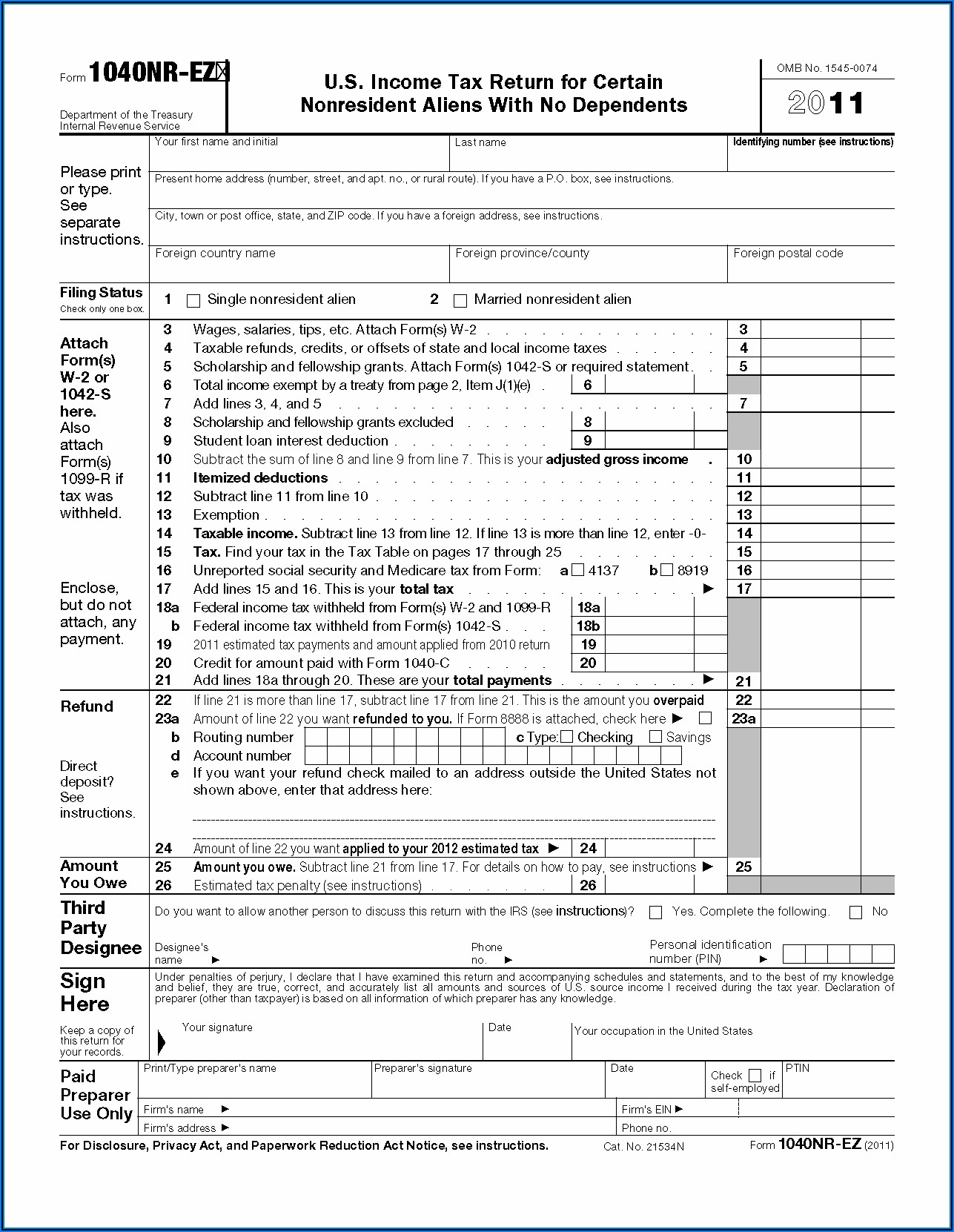 Tax Ez Form
