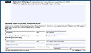 Tax Form 1040x