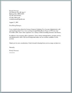 Template Cover Letter For Resume