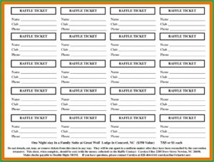 Template For Raffle Tickets Excel