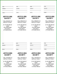 Template For Raffle Tickets Word