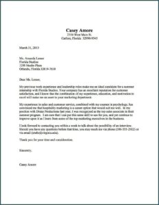 Template Of Cover Letter For Resume