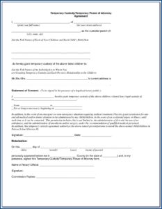 Temporary Custody Of Grandchildren Form