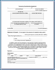 Temporary Guardianship Form Nebraska