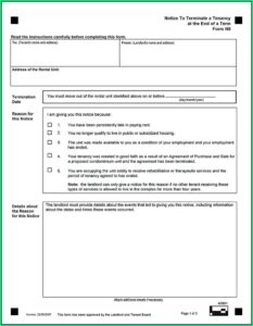 Termination Of Lease Agreement Form