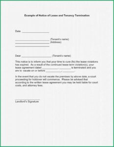 Termination Of Lease Agreement Template South Africa