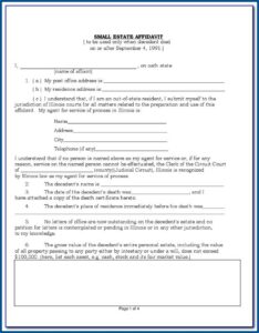 Texas Small Estate Affidavit Form Harris County