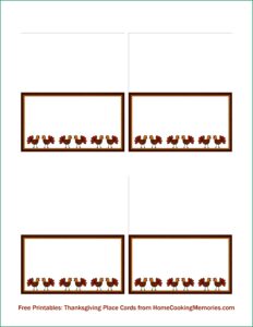 Thanksgiving Place Card Template Free Download
