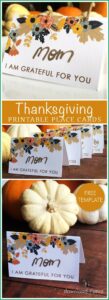 Thanksgiving Table Place Card Template