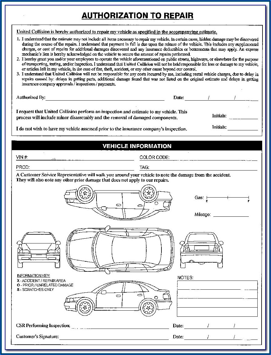 Tractor Trailer Damage Inspection Form