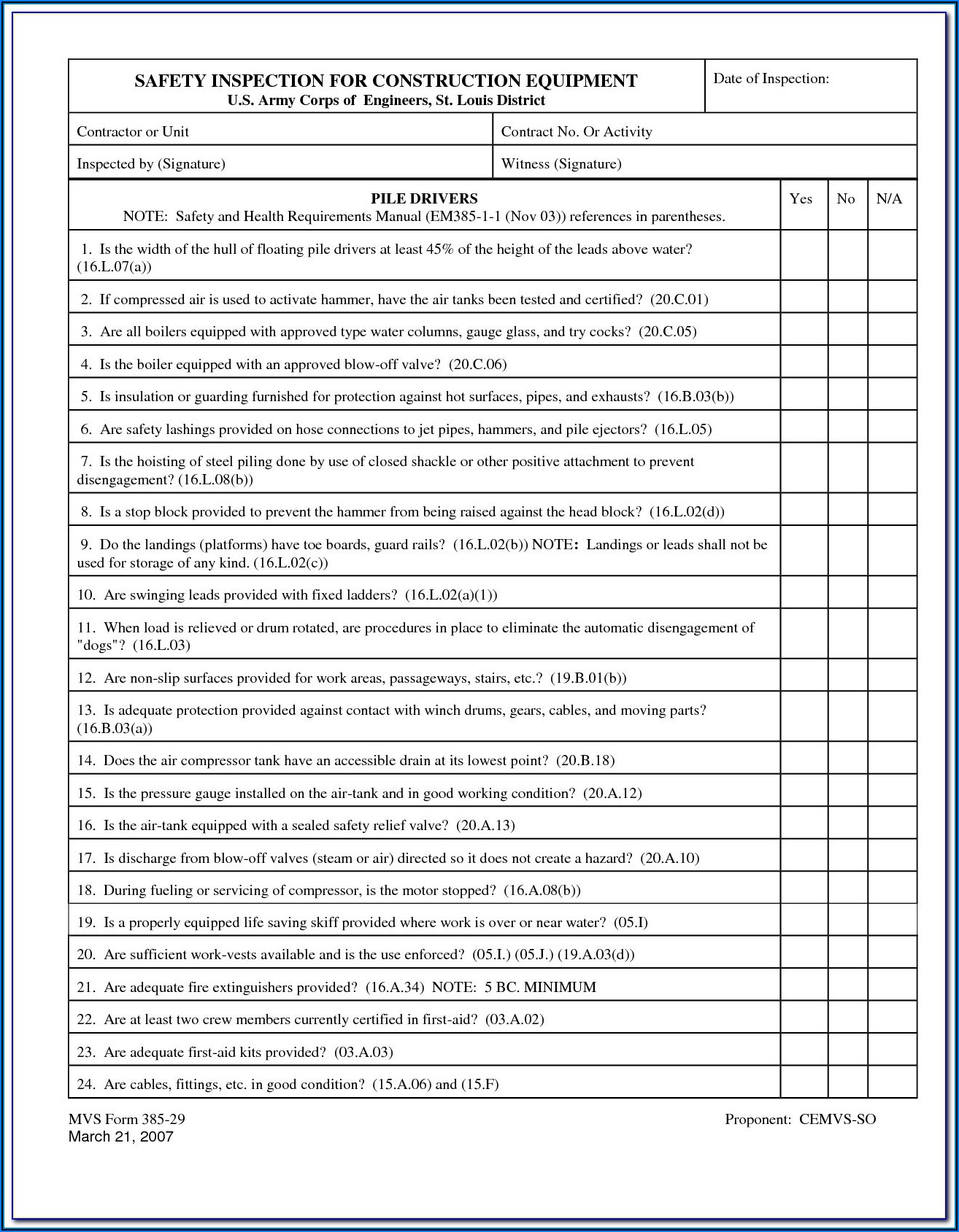 Tractor Trailer Tire Inspection Form