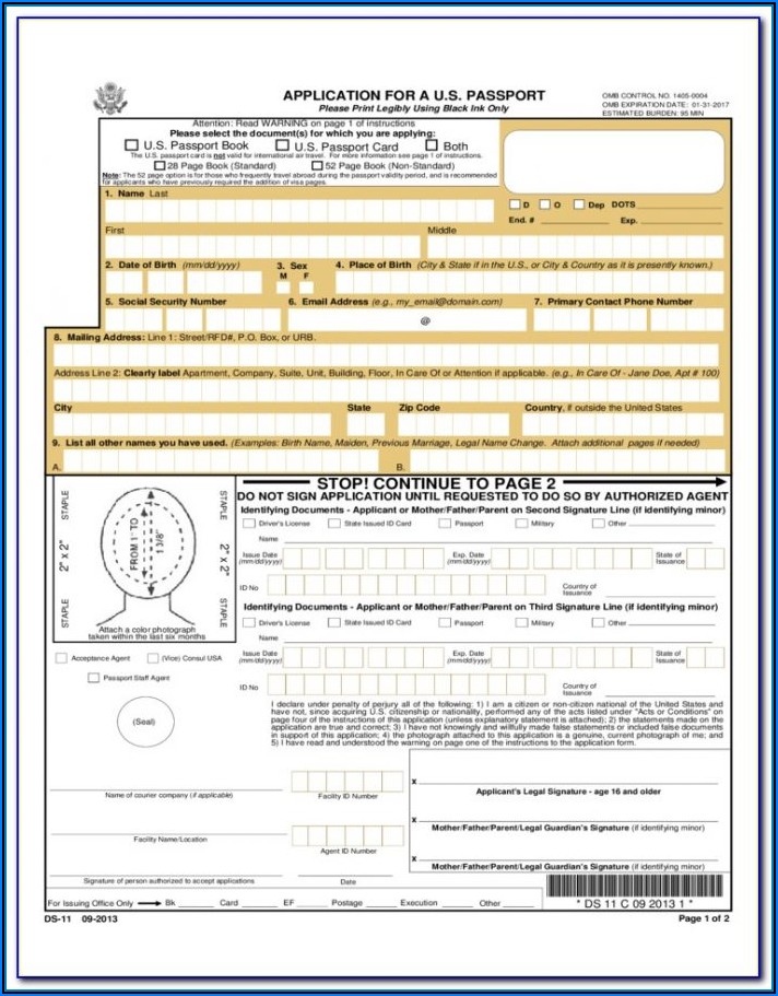 passport renewal form us