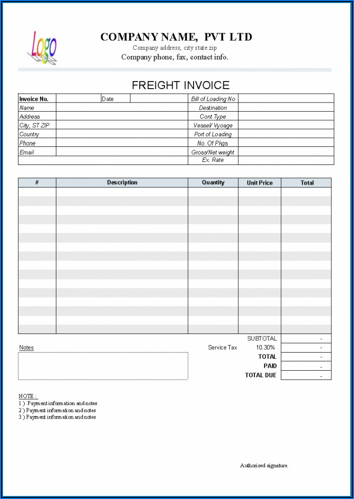 Ups Freight Bill Of Lading Form
