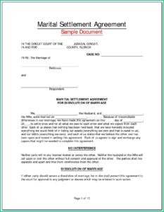 Virginia Separation Agreement Template