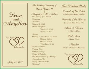 Wedding Ceremony Program Templates