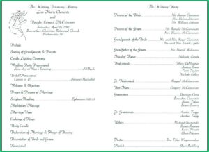 Wedding Ceremony Program Templates Free