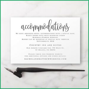 Wedding Invitation Insert Templates