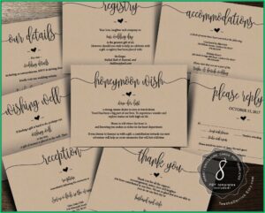 Wedding Invitation Registry Inserts Templates