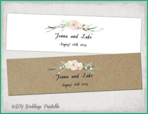 Wedding Label Templates For Water Bottles