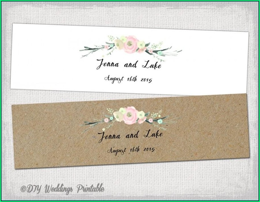 Wedding Label Templates For Water Bottles
