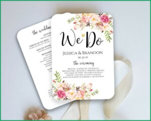 Wedding Program Fan Template Download