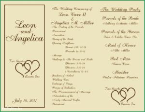 Wedding Program Template Download