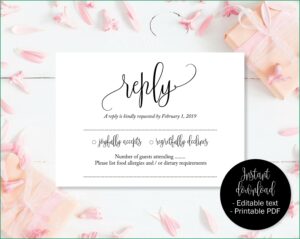 Wedding Rsvp Cards Template