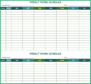 Work Planner Template Excel