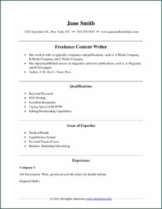 Writing Resumes Examples