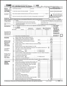 1040 Tax Form 2010 Printable