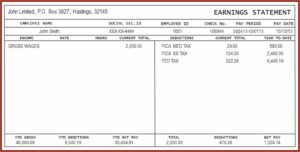 1099 Employee Pay Stub Template