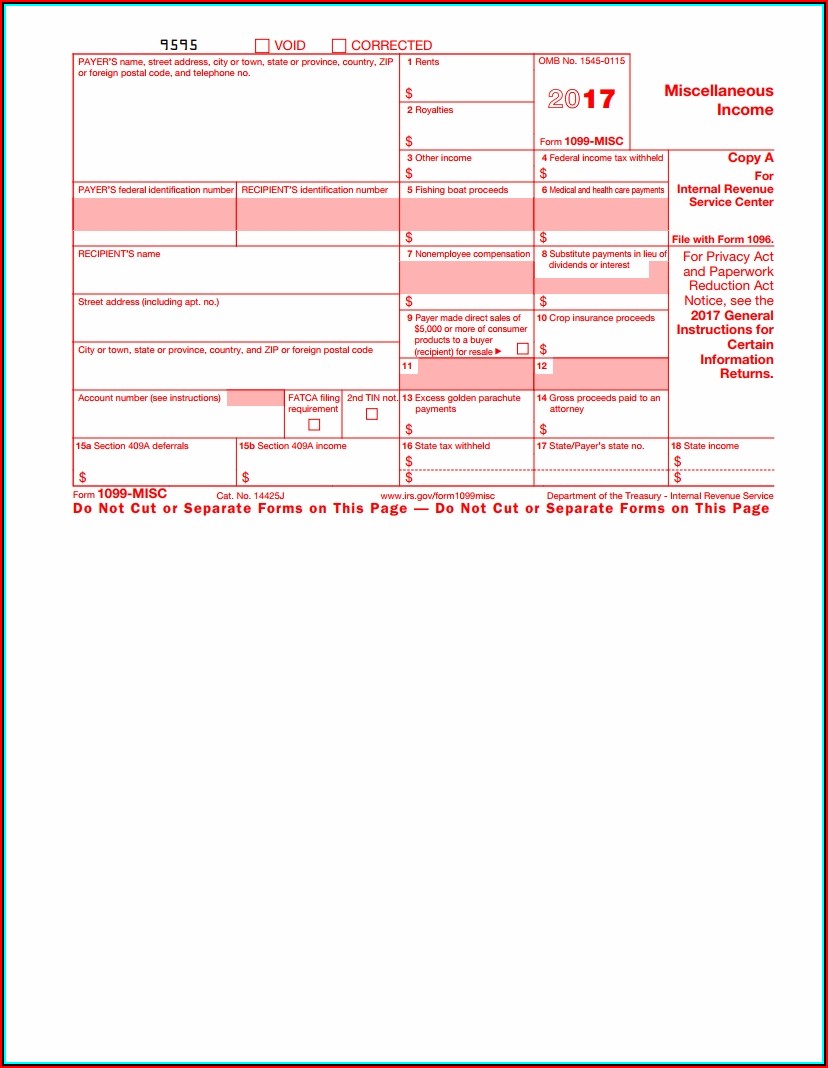 1099 Misc Downloadable Forms Free