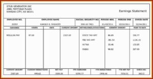 1099 Pay Stub Template Pdf