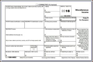 2016 Printable 1099 Tax Form