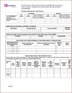2016 Tax Organizer Template
