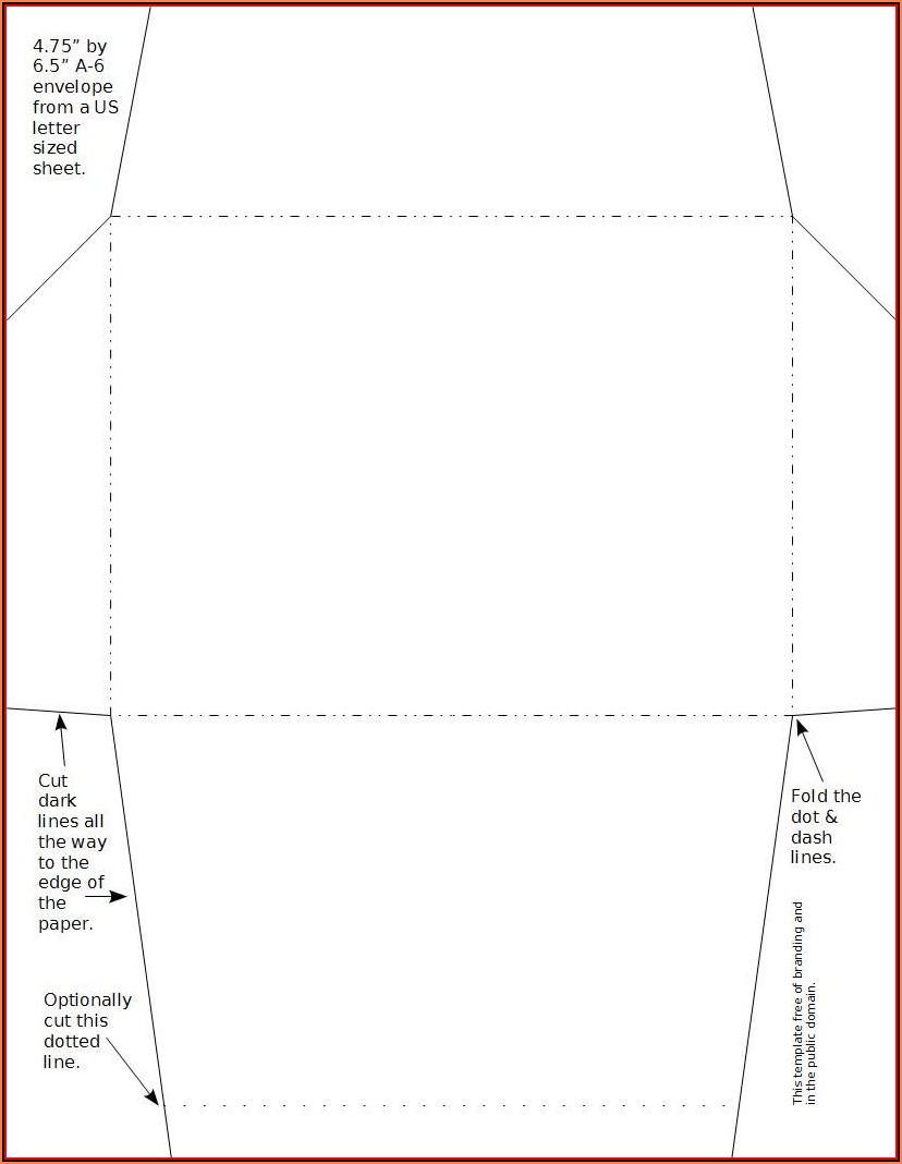 6x9 Envelope Template Word