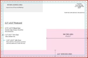 8.5 X 5.5 Postcard Template Usps