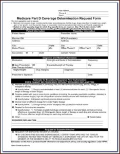 Aarp Prior Authorization Form For Medication