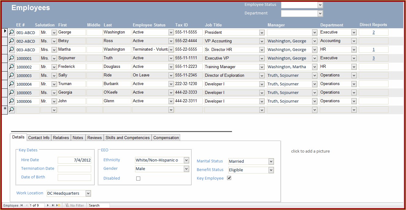 Access Payroll Database Template Free Download