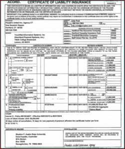 Acord Certificate Of Insurance Form 2019