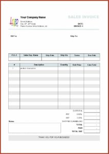 Apple Numbers Invoice Template