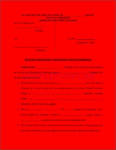 Arkansas Complaint For Divorce Form Pdf