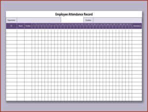 Attendance Spreadsheet Template Free