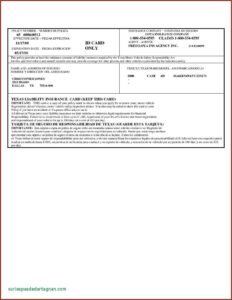 Auto Insurance Card Template Free Download