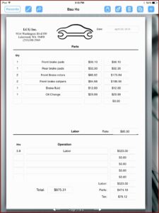 Automotive Invoice Template Pdf