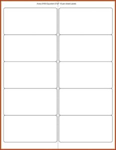 Avery Label Printing Template 5160
