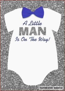 Baby Boy Onesie Invitation Template